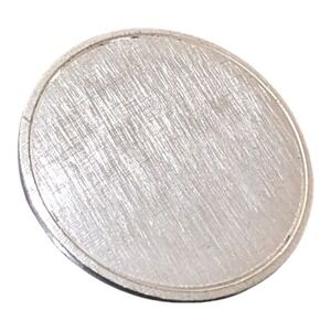 Sterling Silver Round‎ Minimalist Name Brooch Pin Florentine 925 Jewelry